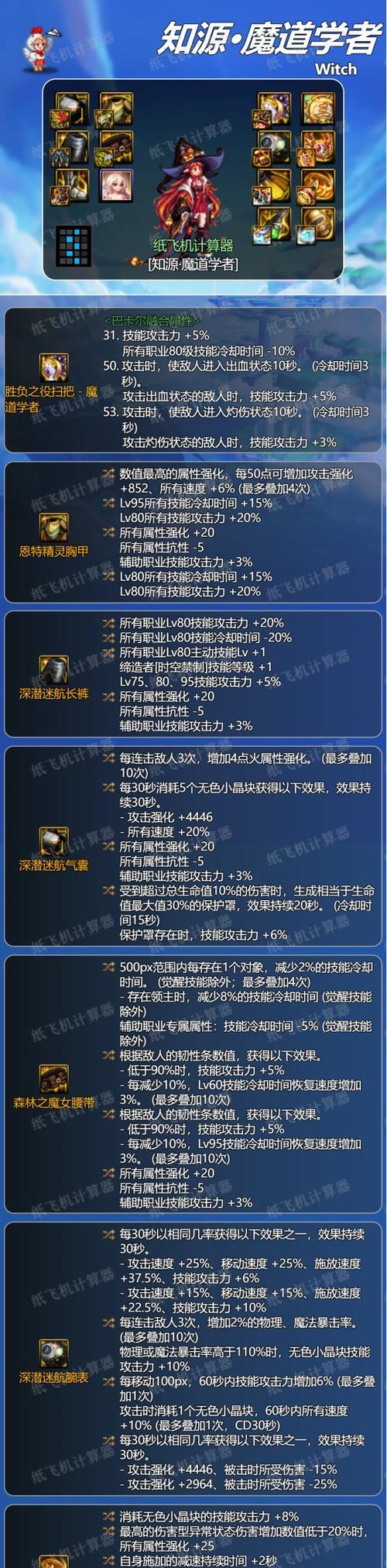 魔道职业适合哪些属性的装备？