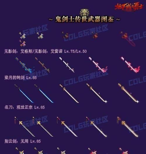 dnf85版本推荐武器有哪些？